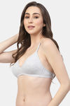 Floret Double Layered Non-Wired Medium Coverage T-Shirt Bra - Cool Grey — thumbnail 3